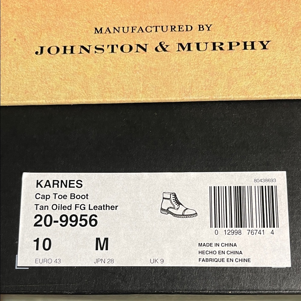 Johnston & Murphy Tan Oiled Cap Toe Karnes Boot - Men - Picture 2 of 5